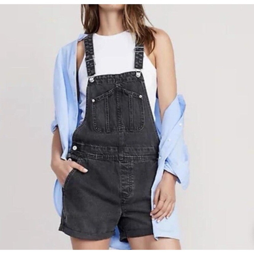 Old Navy Shortall Dungarees Overall Washed Coal Plus Size 2X
